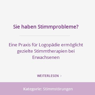 Sie haben Stimmprobleme? Eine Praxis für Logopädie ermöglicht gezielte Stimmtherapien bei Erwachsenen